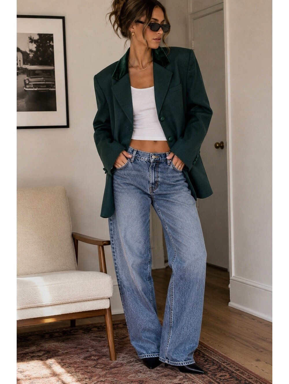 Vintage Casual Corner Emerald Wool Blazer – Women’s Size 12